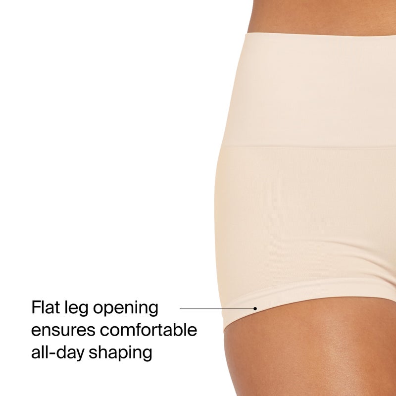 SPANX SPANXshape Everyday Shaping Boyshort - Comfortable Core Control Shapewear Underwear - Invisible Under Clothes - No-Show - Soft Nude - Large - Image 4
